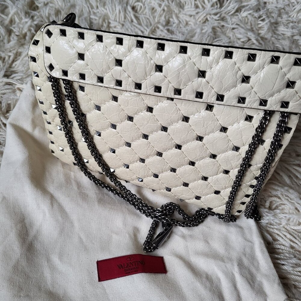 Valentino Rock-stud Matelasse Leather Quilted Shoulder bag - Picture 10 of 10